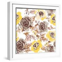 Flower Rose Wallpaper-yih graphic-Framed Art Print