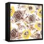 Flower Rose Wallpaper-yih graphic-Framed Stretched Canvas