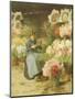 Flower Seller Behind the Madelaine Church-Victor Gabriel Gilbert-Mounted Giclee Print