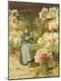 Flower Seller Behind the Madelaine Church-Victor Gabriel Gilbert-Mounted Giclee Print