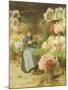 Flower Seller Behind the Madelaine Church-Victor Gabriel Gilbert-Mounted Giclee Print