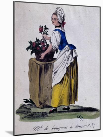 Flower Seller in Vienna, 1787-null-Mounted Giclee Print
