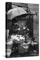 Flower Seller, Piccadilly Circus, London, 1926-1927-null-Stretched Canvas