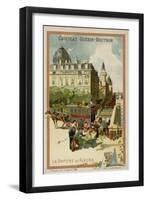 Flower Seller's Wagon-null-Framed Giclee Print