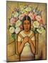 Flower Seller; Vendedora De Flores, C.1934 (Oil on Canvas)-Alfredo Ramos Martinez-Mounted Giclee Print