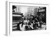 Flower Sellers at Piccadilly Circus, London, 1901-null-Framed Giclee Print