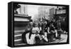 Flower Sellers at Piccadilly Circus, London, 1901-null-Framed Stretched Canvas