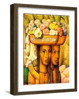 Flower Sellers, (Oil on Canvas)-Alfredo Ramos Martinez-Framed Giclee Print