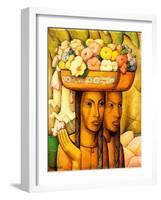 Flower Sellers, (Oil on Canvas)-Alfredo Ramos Martinez-Framed Giclee Print