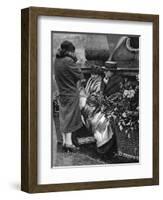 Flower Sellers, Piccadilly Circus, London, 1926-1927-null-Framed Giclee Print