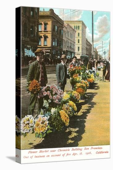 Flower Sellers, San Francisco, California-null-Stretched Canvas