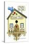 Flower Shop Birdhouse-Debbie McMaster-Stretched Canvas