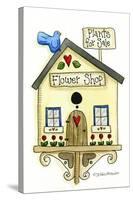 Flower Shop Birdhouse-Debbie McMaster-Stretched Canvas