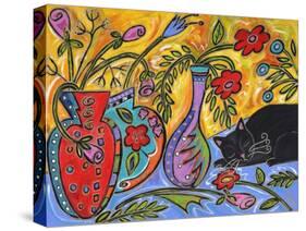 Flower Shop Catnap-Wyanne-Stretched Canvas