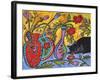 Flower Shop Catnap-Wyanne-Framed Giclee Print