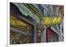 Flower shops neon sign streets of Paris.-Darrell Gulin-Framed Photographic Print