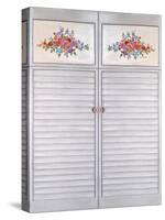 Flower Shutters-Judy Mastrangelo-Stretched Canvas