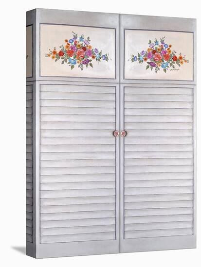 Flower Shutters-Judy Mastrangelo-Stretched Canvas