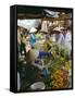 Flower Stall in Southern Delta Village of Mytho, Vietnam, Indochina, Southeast Asia-Doug Traverso-Framed Stretched Canvas