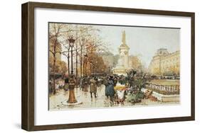 Flower Stall-Eugene Galien LaLoue-Framed Art Print