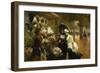 Flower Stand in Paris-Louis Marie De Schryver-Framed Giclee Print