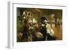 Flower Stand in Paris-Louis Marie De Schryver-Framed Giclee Print