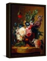 Flower Still-Life, 1740-Jan van Huysum-Framed Stretched Canvas