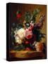 Flower Still-Life, 1740-Jan van Huysum-Stretched Canvas