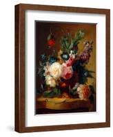 Flower Still-Life, 1740-Jan van Huysum-Framed Giclee Print