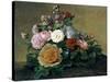 Flower Still Life, 1830-1840-Georg Friedrich Kersting-Stretched Canvas