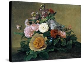 Flower Still Life, 1830-1840-Georg Friedrich Kersting-Stretched Canvas