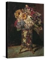 Flower Still Life, 1875-Adolphe-Thomas-Joseph Monticelli-Stretched Canvas