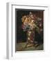 Flower Still Life, 1875-Adolphe-Thomas-Joseph Monticelli-Framed Premium Giclee Print