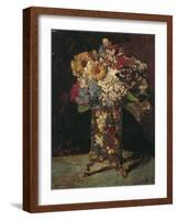 Flower Still Life, 1875-Adolphe-Thomas-Joseph Monticelli-Framed Giclee Print