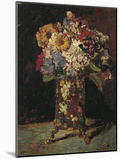 Flower Still Life, 1875-Adolphe-Thomas-Joseph Monticelli-Mounted Giclee Print