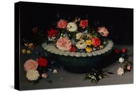 Flower Still Life (Oil on Panel)-Jan the Younger Brueghel-Stretched Canvas