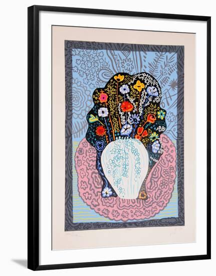 Flower Symphony - Blue-Maurice Litvak-Framed Limited Edition