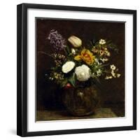 Flower: Tulips, Camelias and Hyacinths-Henri Fantin-Latour-Framed Giclee Print