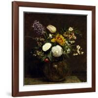 Flower: Tulips, Camelias and Hyacinths-Henri Fantin-Latour-Framed Giclee Print