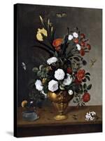 Flower Vase and Crystal Vessel, 1663-Pedro De Camprobin-Stretched Canvas