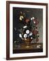 Flower Vase and Crystal Vessel, 1663-Pedro De Camprobin-Framed Giclee Print