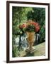 Flower Vase in the Courtyard of Charlottenhof Palace-Karl Friedrich Schinkel-Framed Premium Giclee Print