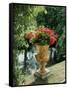 Flower Vase in the Courtyard of Charlottenhof Palace-Karl Friedrich Schinkel-Framed Stretched Canvas