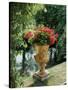 Flower Vase in the Courtyard of Charlottenhof Palace-Karl Friedrich Schinkel-Stretched Canvas