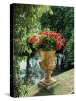 Flower Vase in the Courtyard of Charlottenhof Palace-Karl Friedrich Schinkel-Stretched Canvas