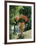 Flower Vase in the Courtyard of Charlottenhof Palace-Karl Friedrich Schinkel-Framed Giclee Print