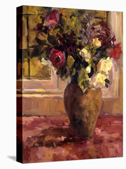 Flower Vase In the Window-Allayn Stevens-Stretched Canvas