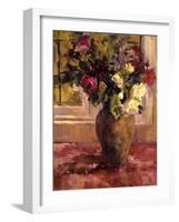 Flower Vase In the Window-Allayn Stevens-Framed Art Print