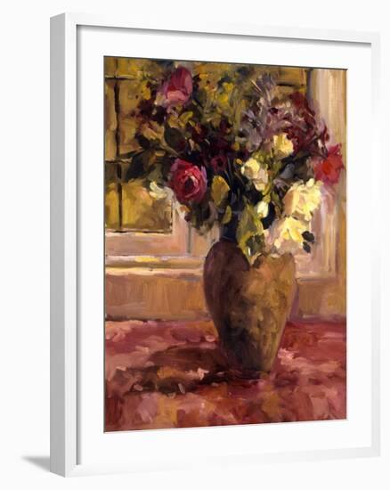 Flower Vase In the Window-Allayn Stevens-Framed Art Print