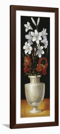 Flower Vase with Brownish-Red and White Lillies, 1562-Ludger Tom Ring-Framed Giclee Print